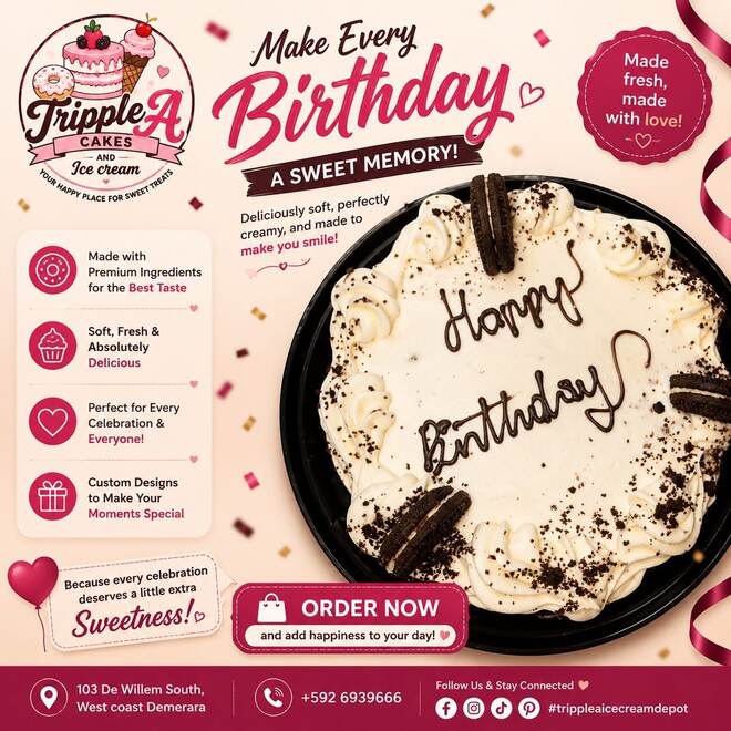 Custom birthday cake